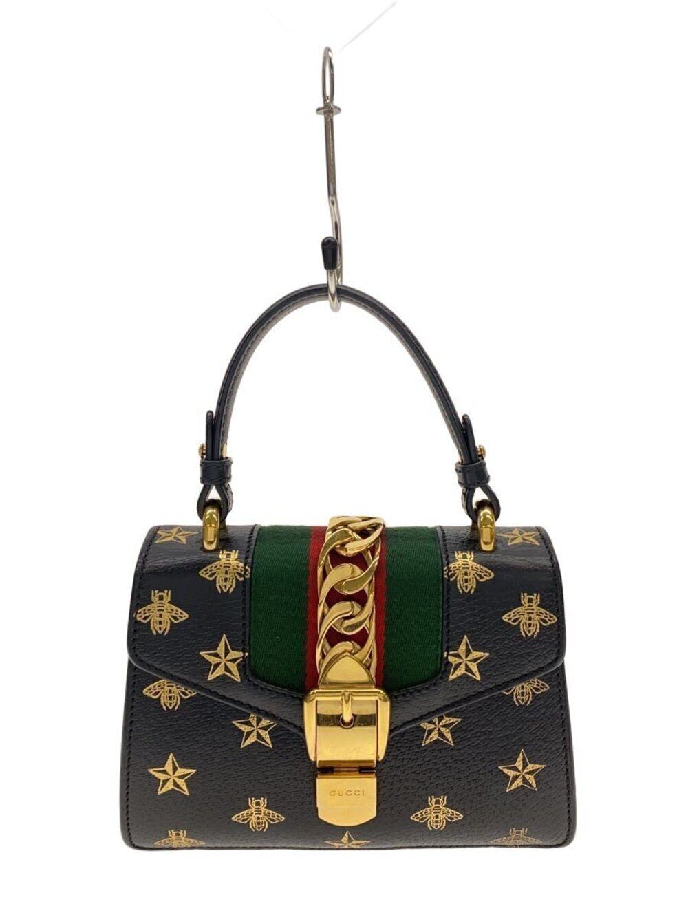 Gucci Sylvie Shoulder Bag Leather Black